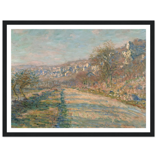 Road of La Roche-Guyon (1880) Art Print | Claude Monet - Framed Poster - 30x40 cm / 12x16″ - Black frame