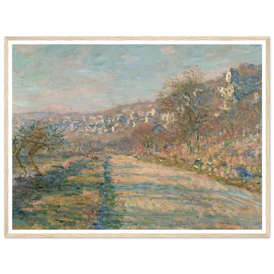 Road of La Roche-Guyon (1880) Art Print | Claude Monet - Framed Poster - 30x40 cm / 12x16″ - Black frame