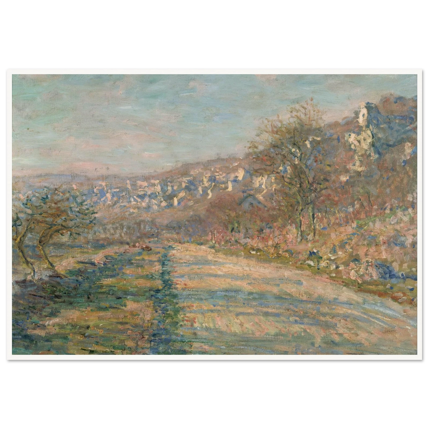 Road of La Roche-Guyon (1880) Art Print | Claude Monet - Framed Poster - 30x40 cm / 12x16″ - Black frame
