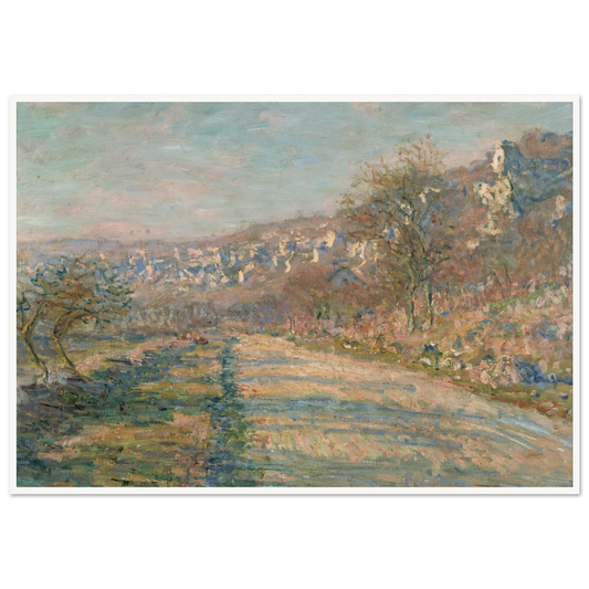 Road of La Roche-Guyon (1880) Art Print | Claude Monet - Framed Poster - 30x40 cm / 12x16″ - Black frame