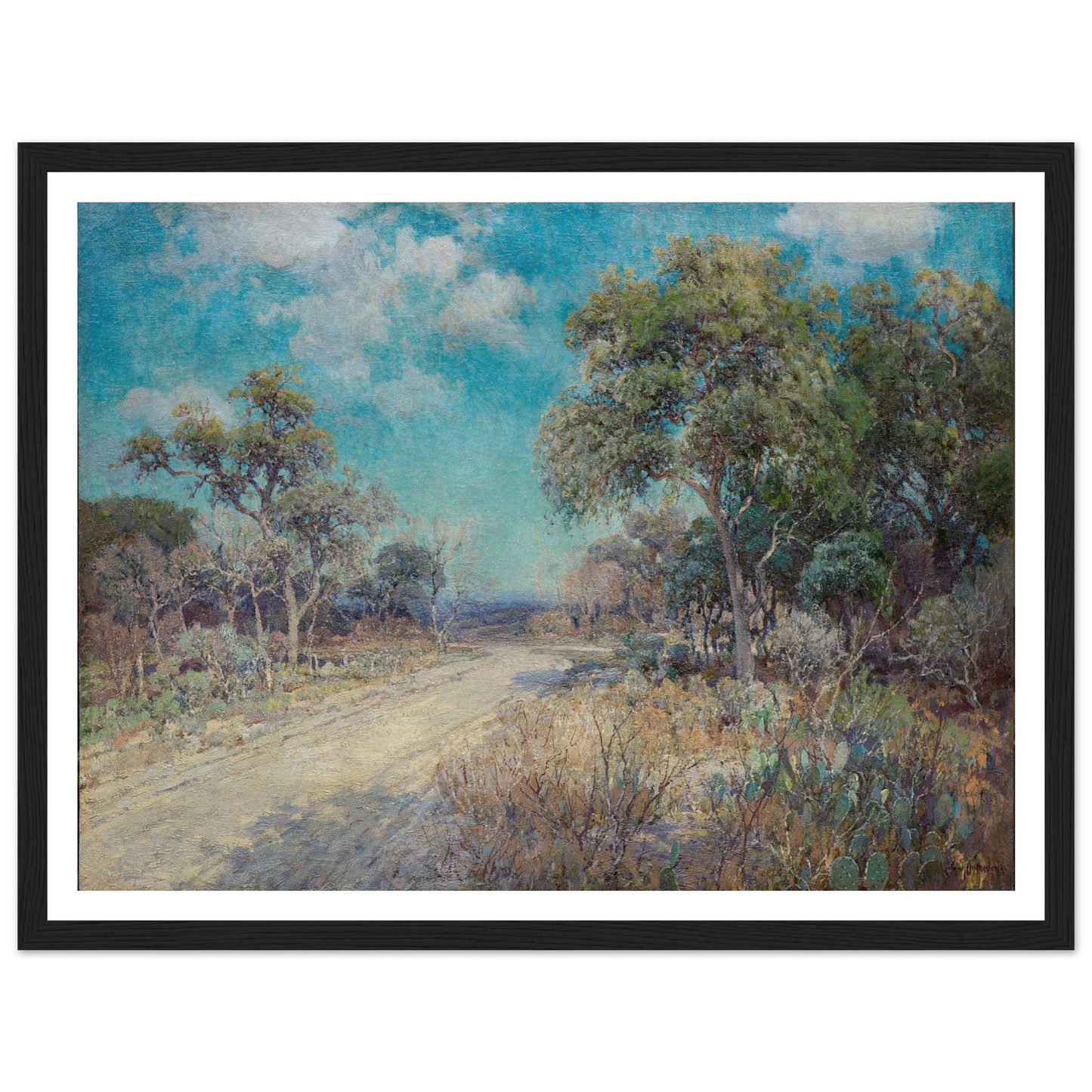 Road to the Hills (c. 1918) Art Print | Julian Onderdonk - Framed Poster - 30x40 cm / 12x16″ - Black frame