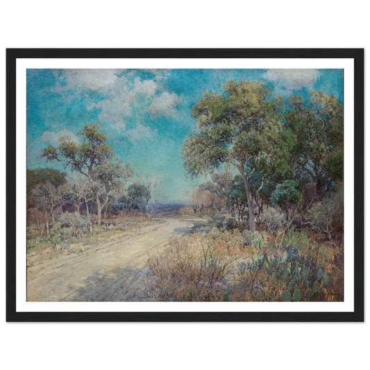 Road to the Hills (c. 1918) Art Print | Julian Onderdonk - Framed Poster - 30x40 cm / 12x16″ - Black frame