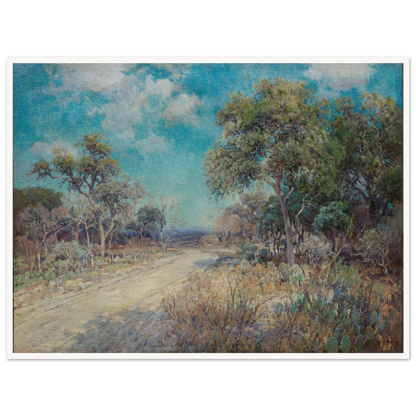 Road to the Hills (c. 1918) Art Print | Julian Onderdonk - Framed Poster - 30x40 cm / 12x16″ - Black frame