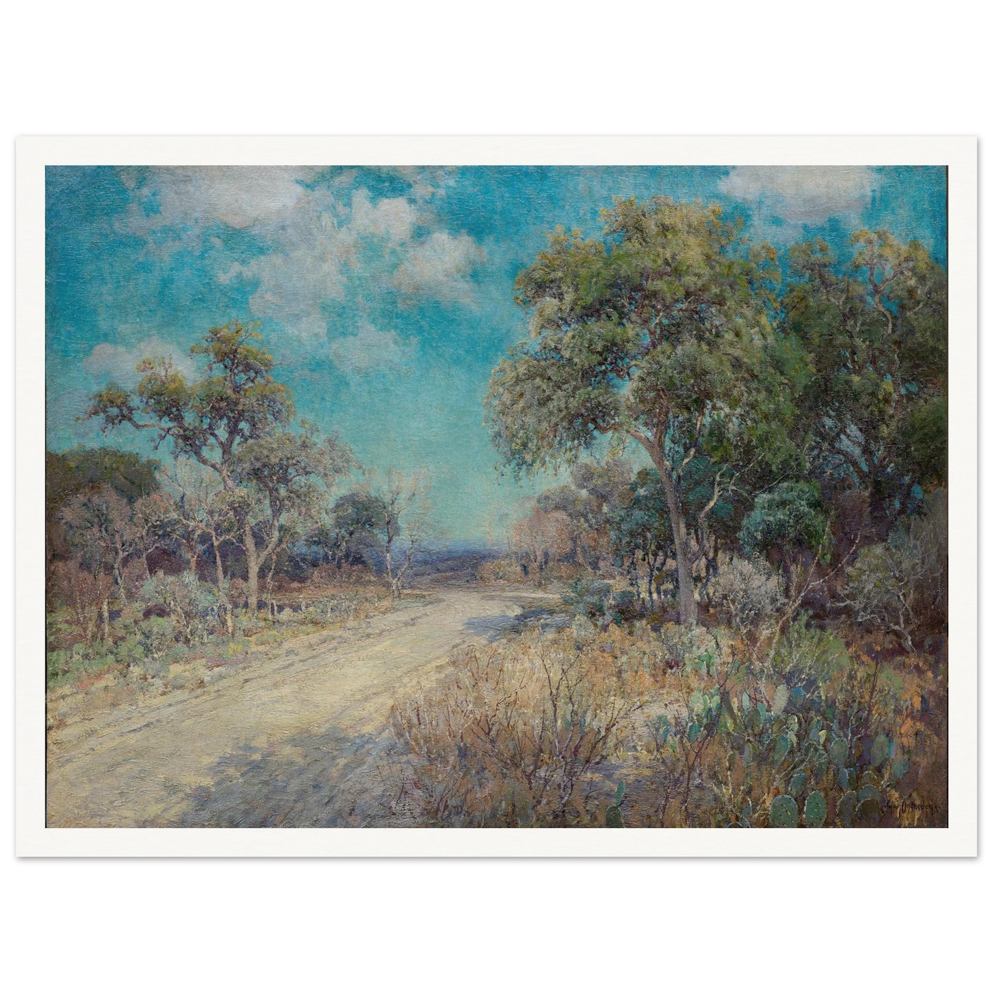 Road to the Hills (c. 1918) Art Print | Julian Onderdonk - Framed Poster - 30x40 cm / 12x16″ - Black frame