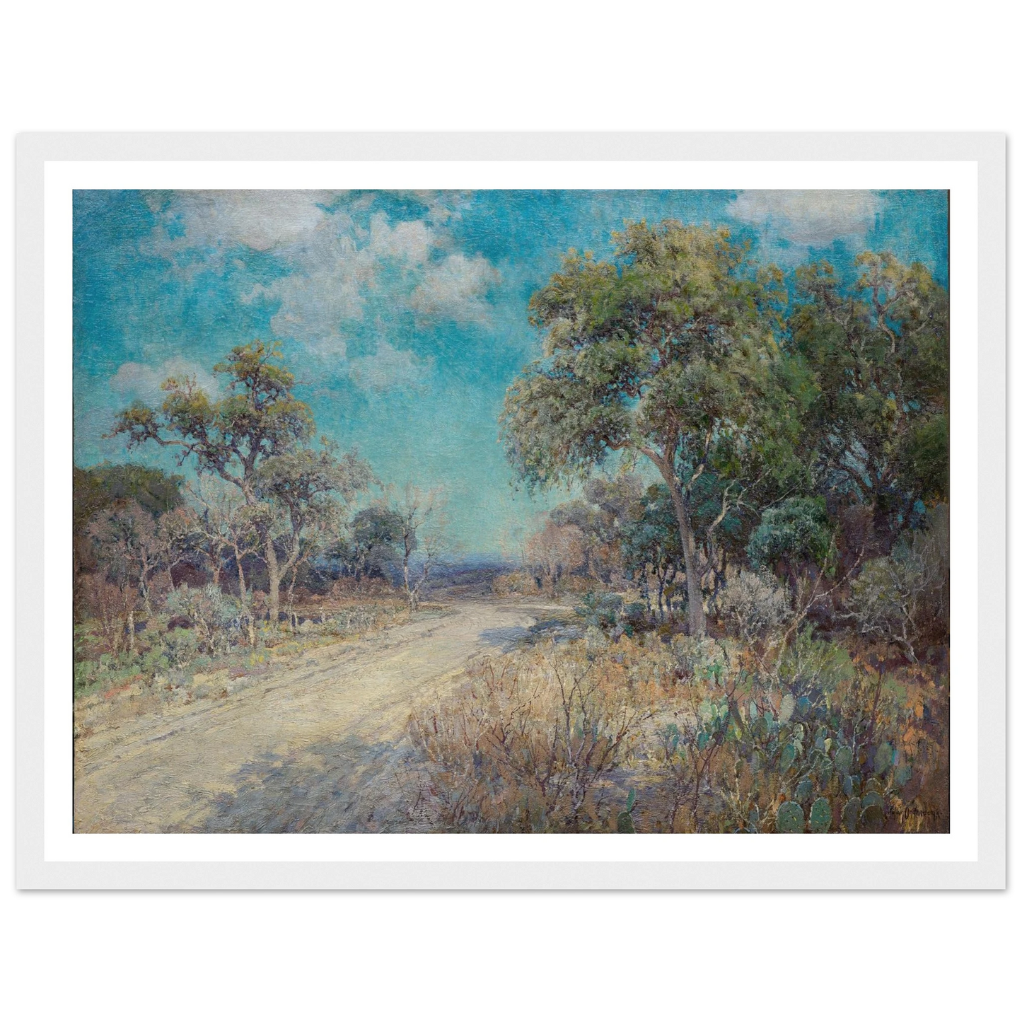 Road to the Hills (c. 1918) Art Print | Julian Onderdonk - Framed Poster - 30x40 cm / 12x16″ - Black frame