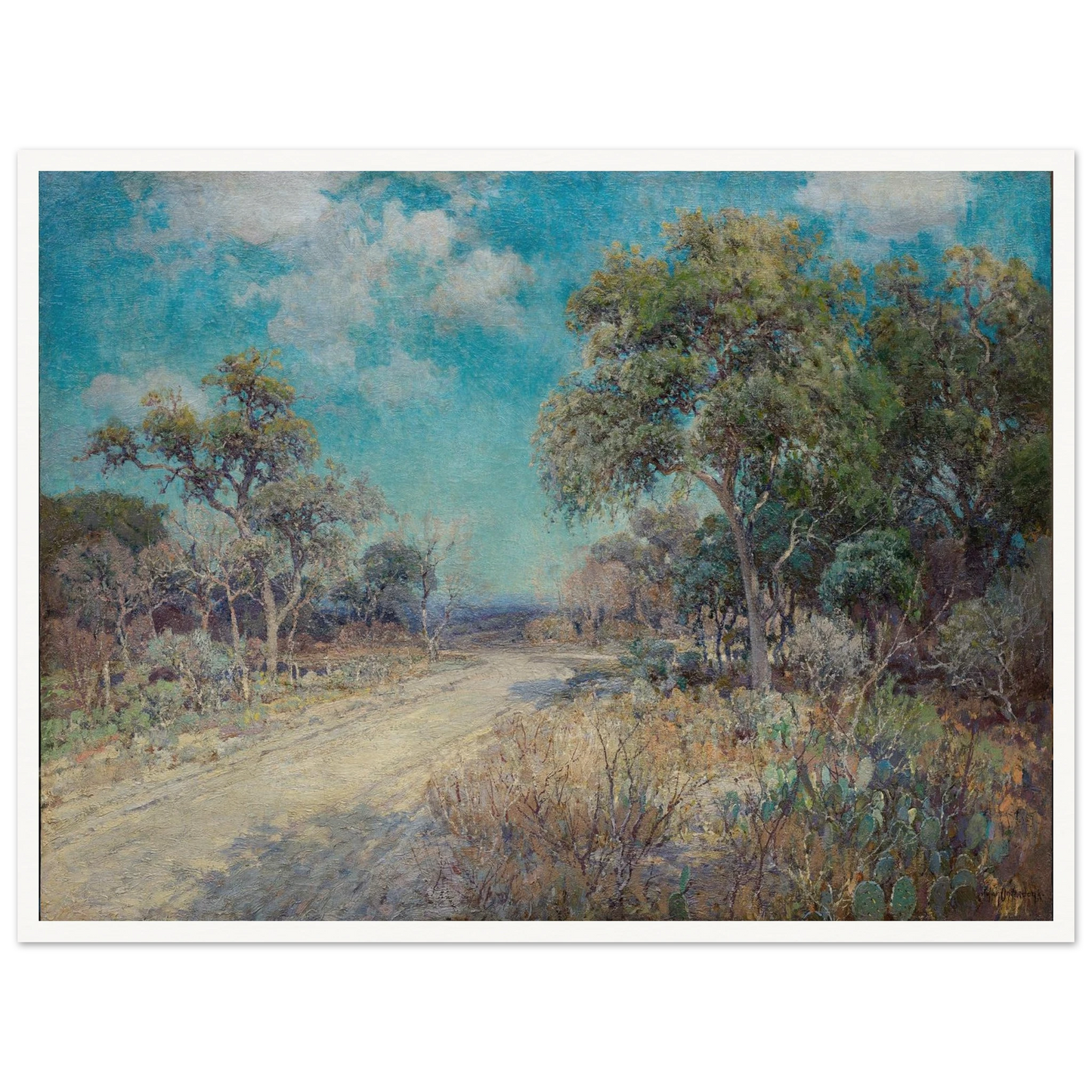 Road to the Hills (c. 1918) Art Print | Julian Onderdonk - Framed Poster - 30x40 cm / 12x16″ - Black frame
