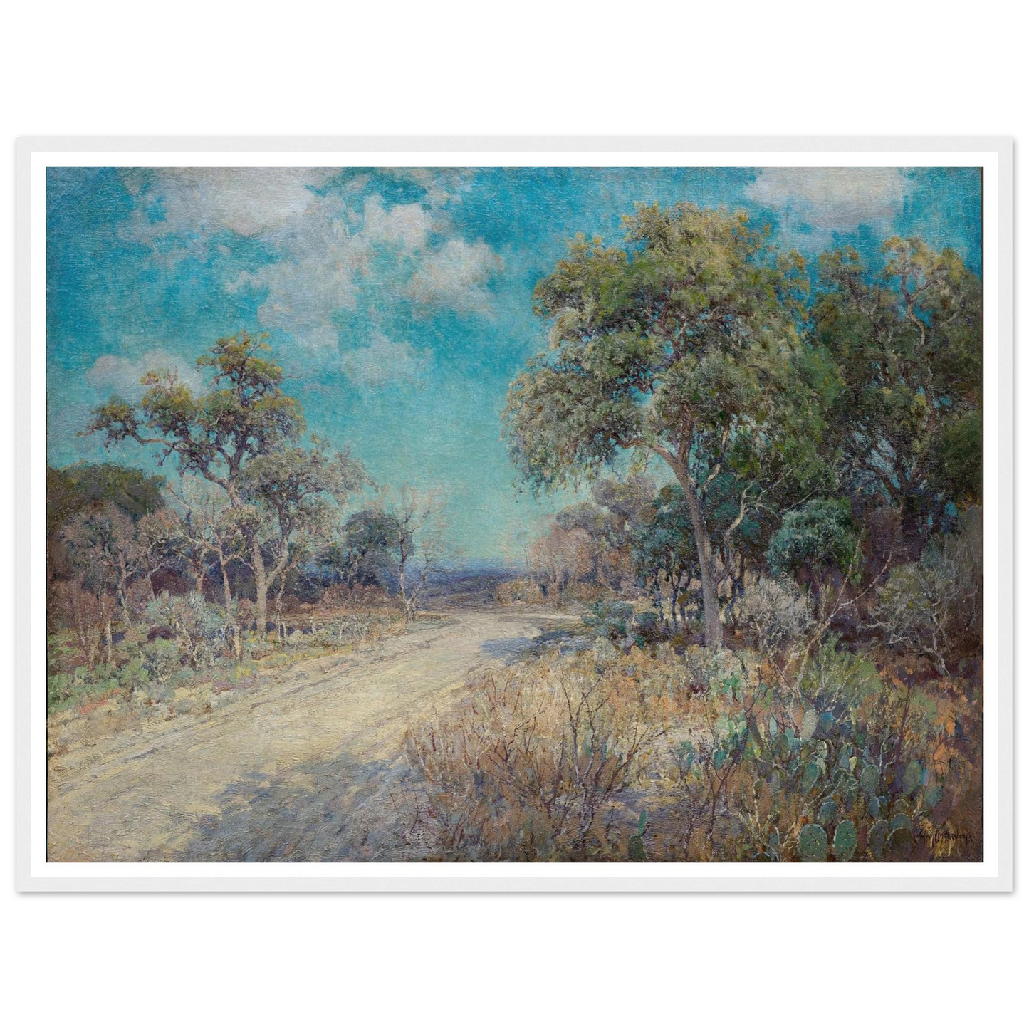 Road to the Hills (c. 1918) Art Print | Julian Onderdonk - Framed Poster - 30x40 cm / 12x16″ - Black frame