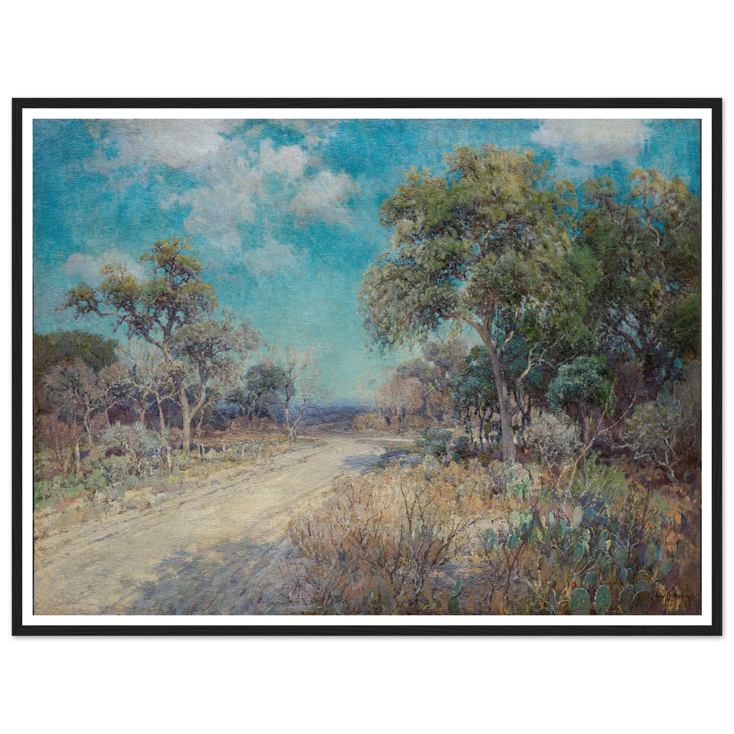 Road to the Hills (c. 1918) Art Print | Julian Onderdonk - Framed Poster - 30x40 cm / 12x16″ - Black frame