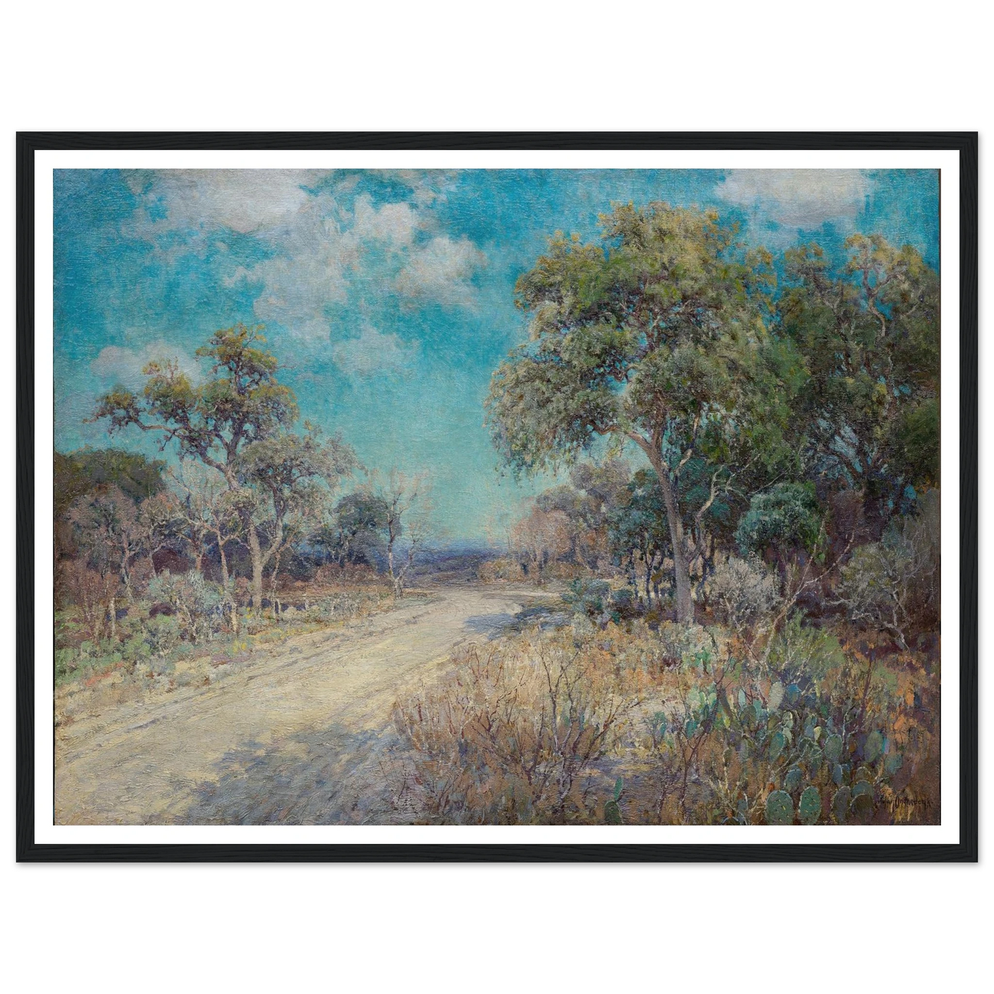 Road to the Hills (c. 1918) Art Print | Julian Onderdonk - Framed Poster - 30x40 cm / 12x16″ - Black frame