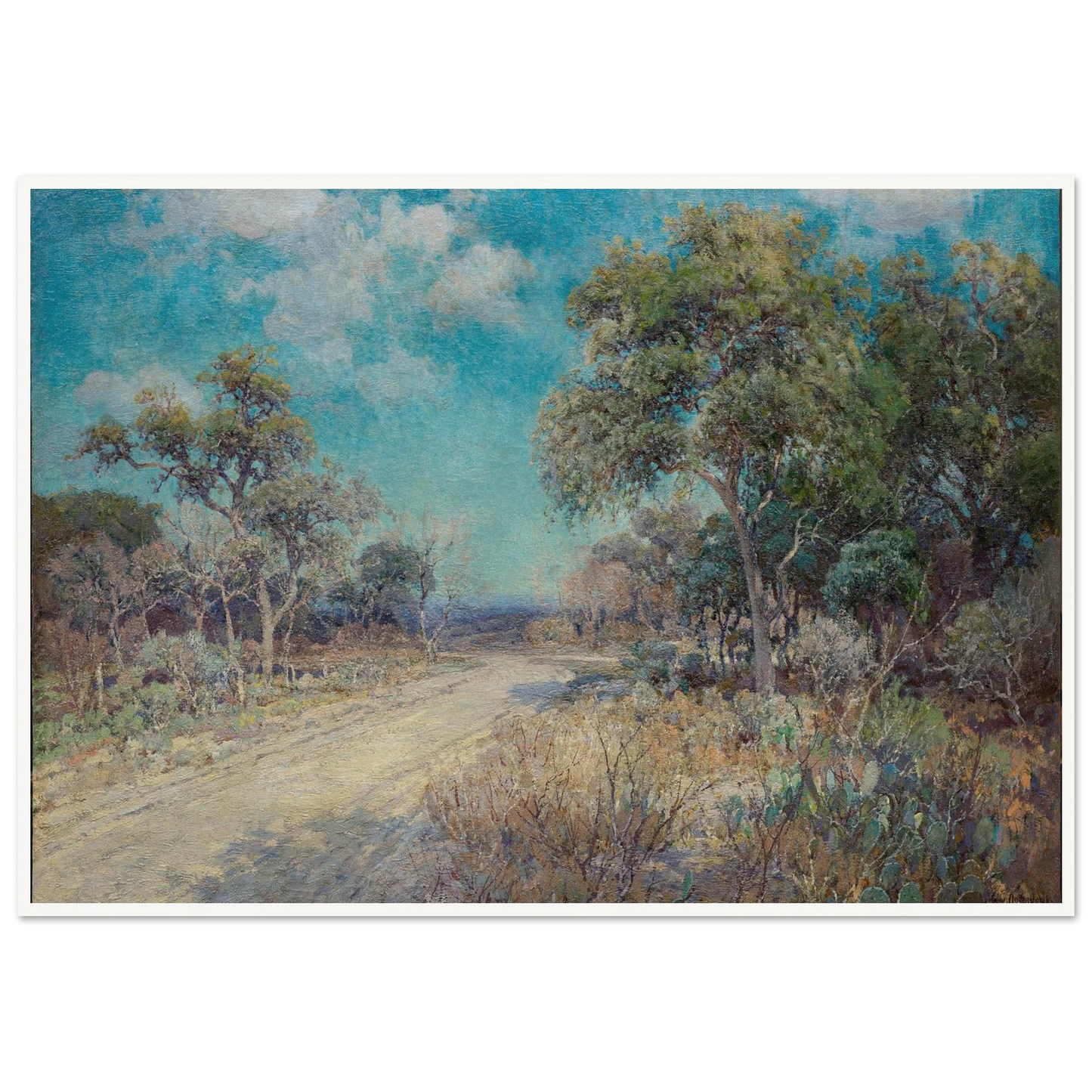 Road to the Hills (c. 1918) Art Print | Julian Onderdonk - Framed Poster - 30x40 cm / 12x16″ - Black frame