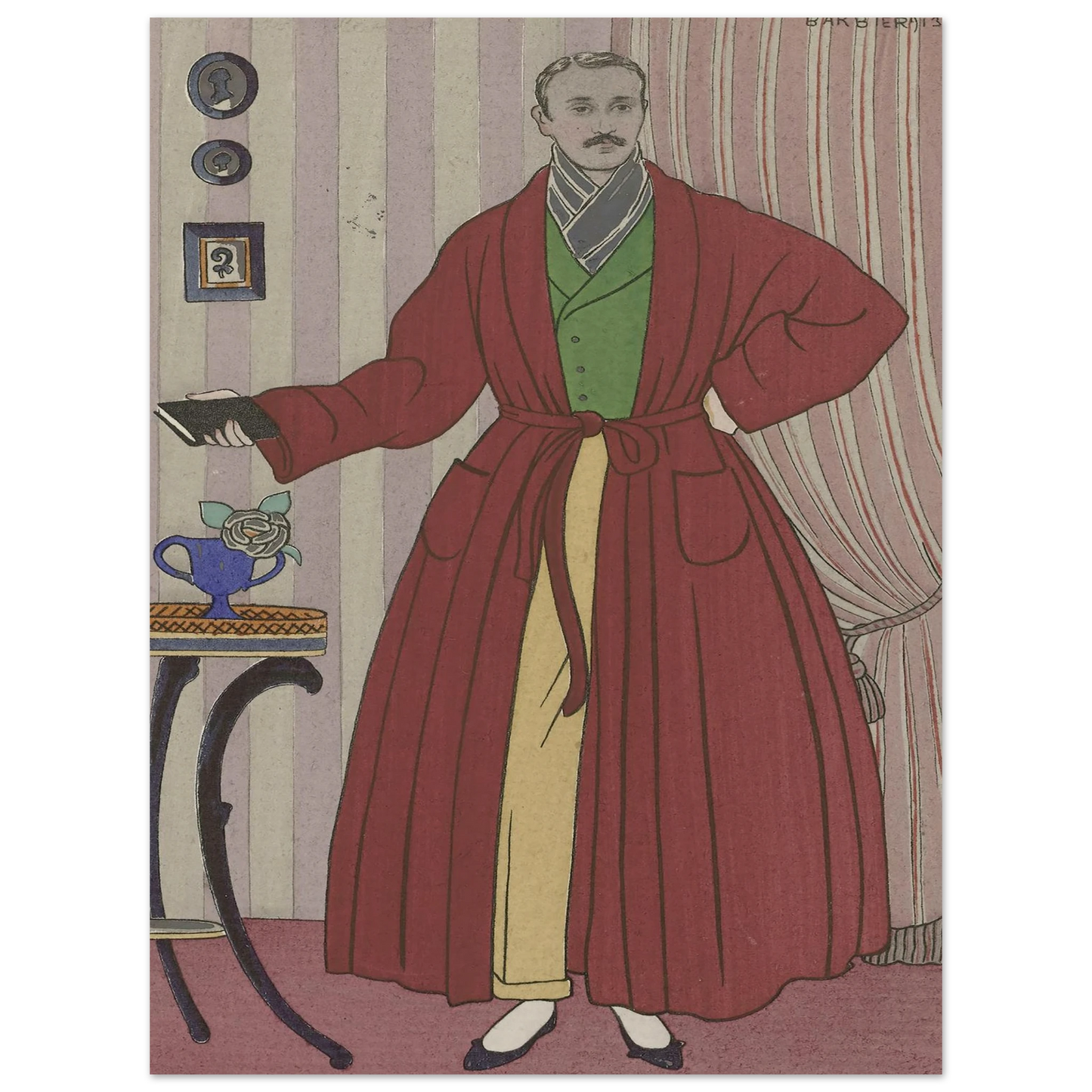 Robe de chambre (1913) Art Print | George Barbier - Framed Poster - 30x40 cm / 12x16″ - Black frame