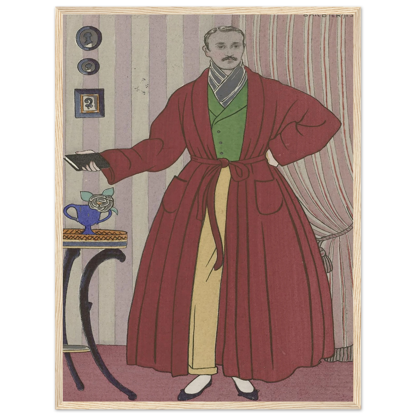 Robe de chambre (1913) Art Print | George Barbier - Framed Poster - 30x40 cm / 12x16″ - Black frame