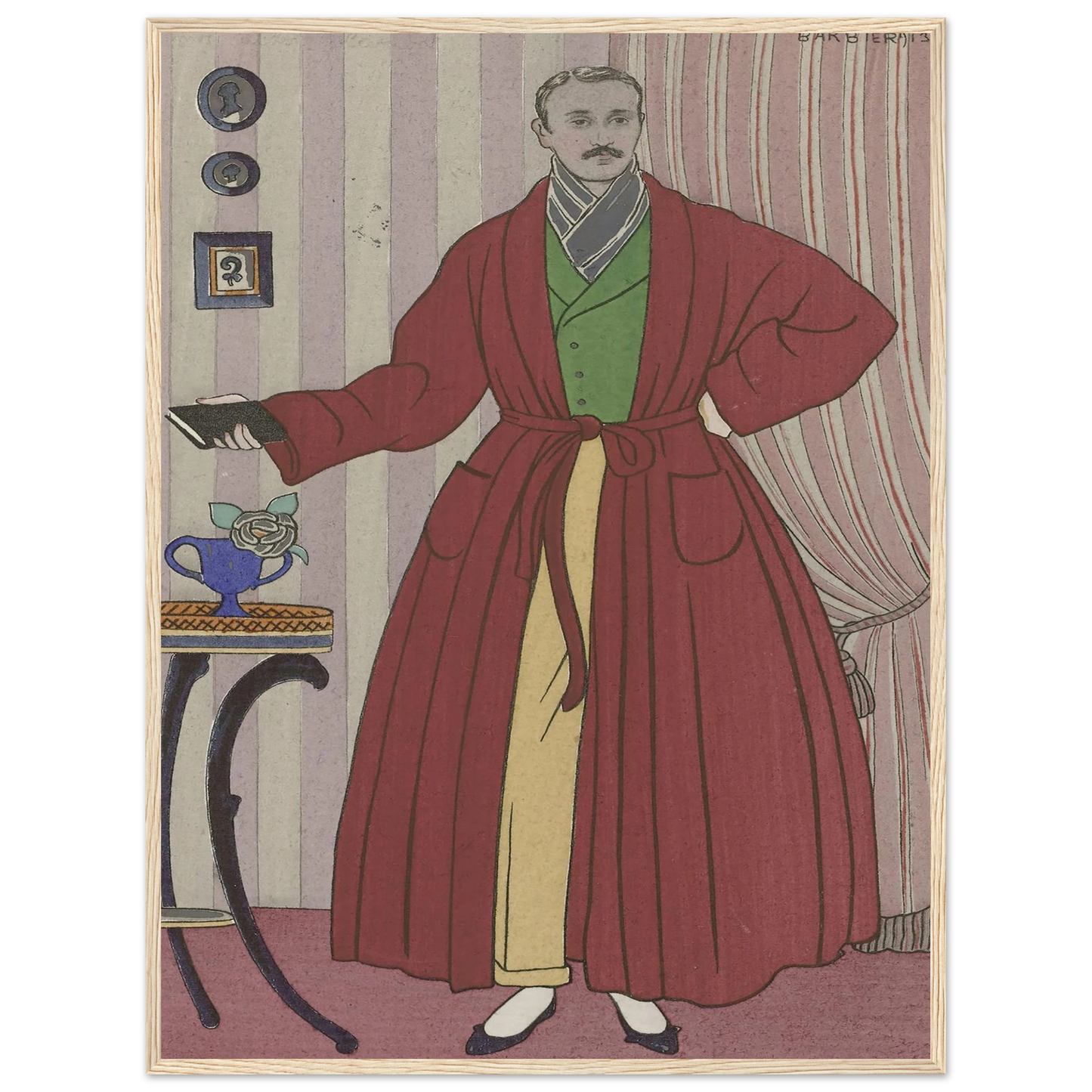 Robe de chambre (1913) Art Print | George Barbier - Framed Poster - 30x40 cm / 12x16″ - Black frame