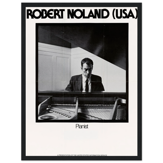 Robert Noland (USA) Pianist Art Print | US Information Agency - Framed Poster - 30x40 cm / 12x16″ - Black frame