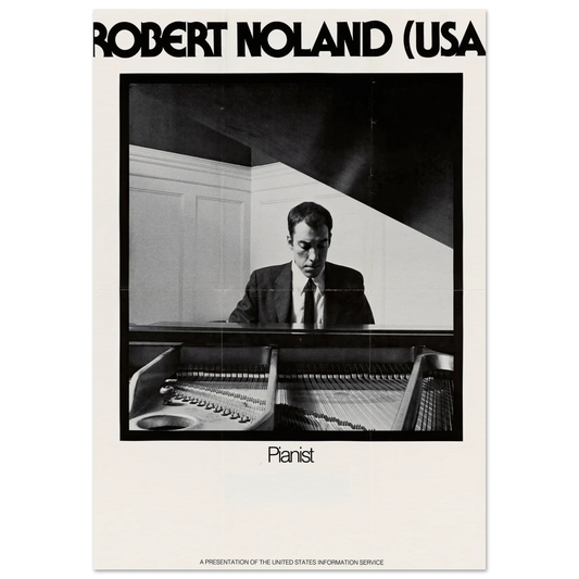 Robert Noland (USA) Pianist Art Print | US Information Agency - Framed Poster - 30x40 cm / 12x16″ - Black frame