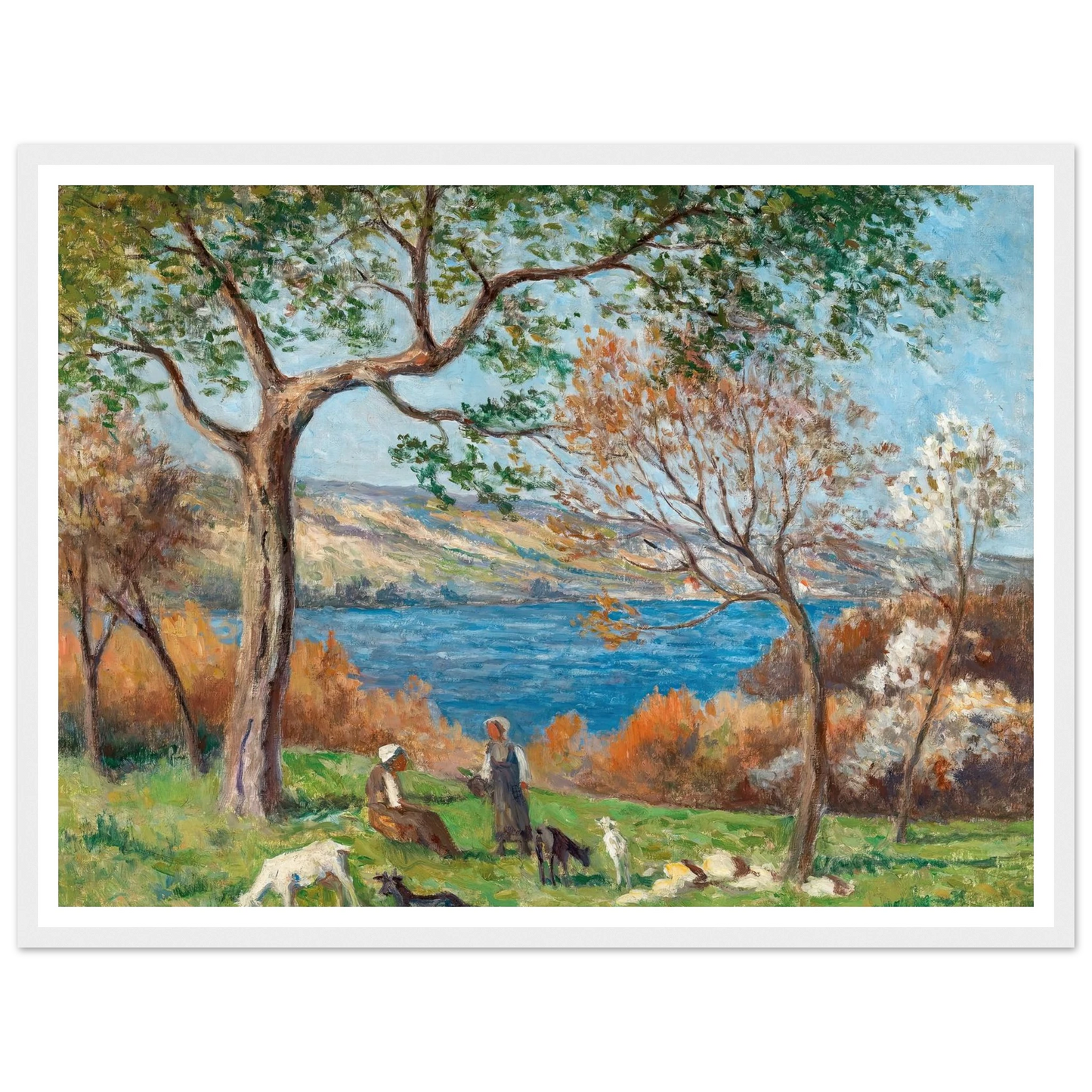 Rolleboise Art Print | Maximilien Luce - Framed Poster - 30x40 cm / 12x16″ - Black frame
