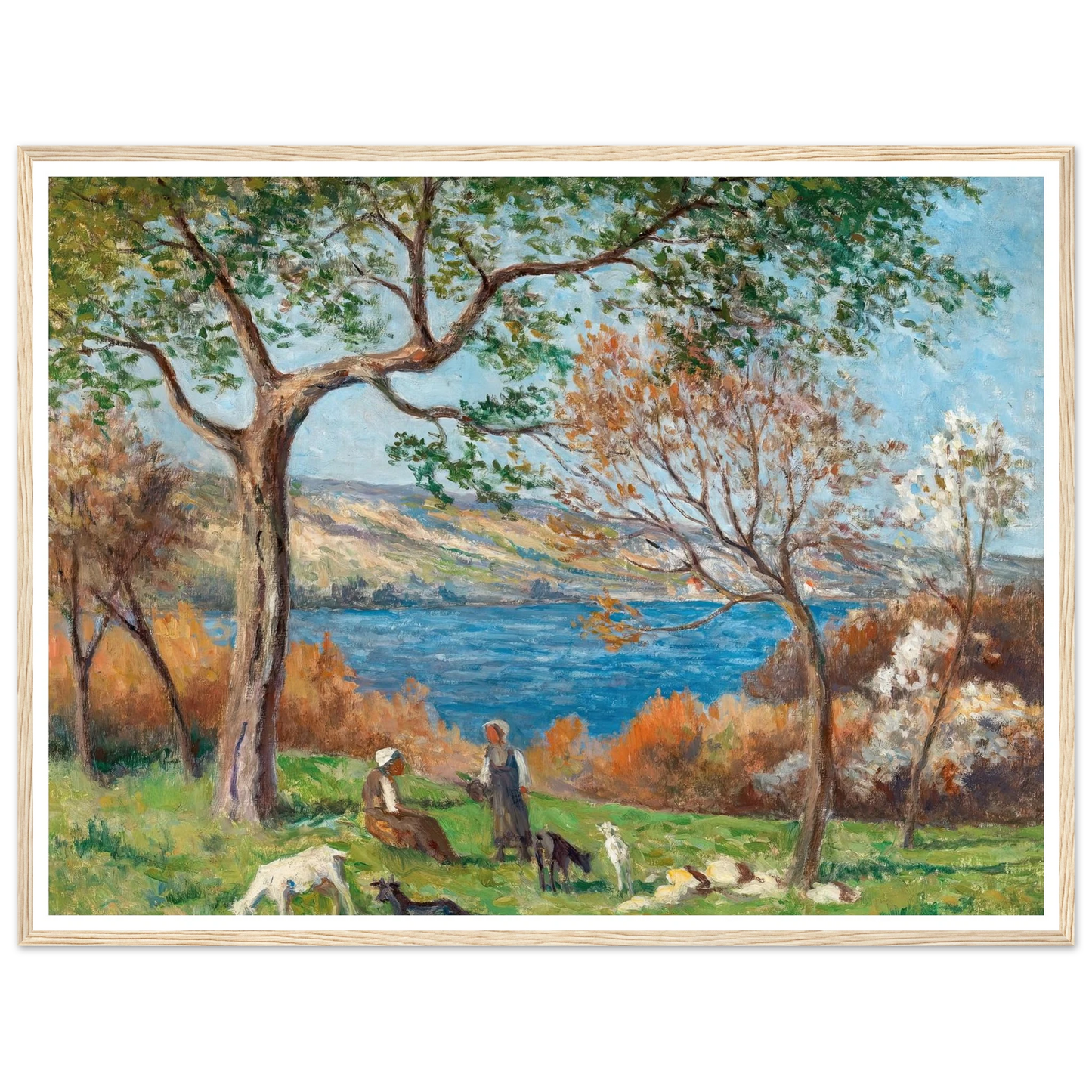 Rolleboise Art Print | Maximilien Luce - Framed Poster - 30x40 cm / 12x16″ - Black frame