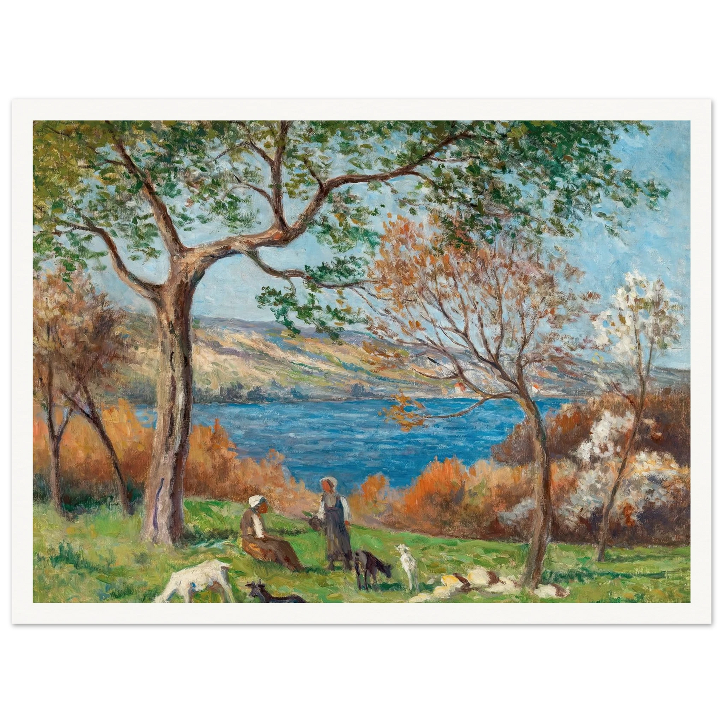 Rolleboise Art Print | Maximilien Luce - Framed Poster - 30x40 cm / 12x16″ - Black frame