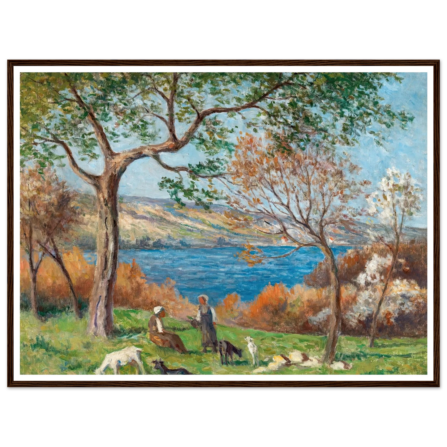 Rolleboise Art Print | Maximilien Luce - Framed Poster - 30x40 cm / 12x16″ - Black frame
