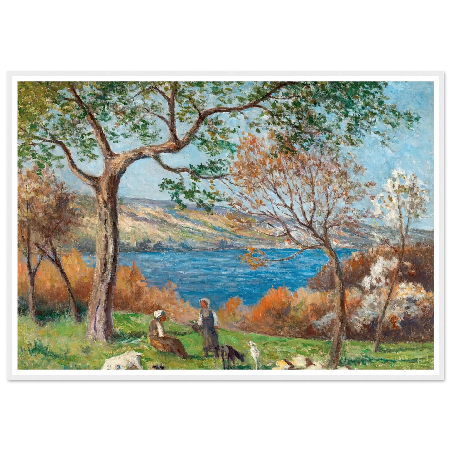 Rolleboise Art Print | Maximilien Luce - Framed Poster - 30x40 cm / 12x16″ - Black frame