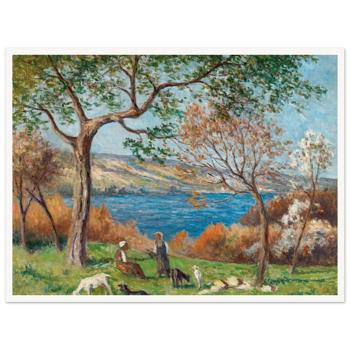 Rolleboise Art Print | Maximilien Luce - Framed Poster - 30x40 cm / 12x16″ - Black frame