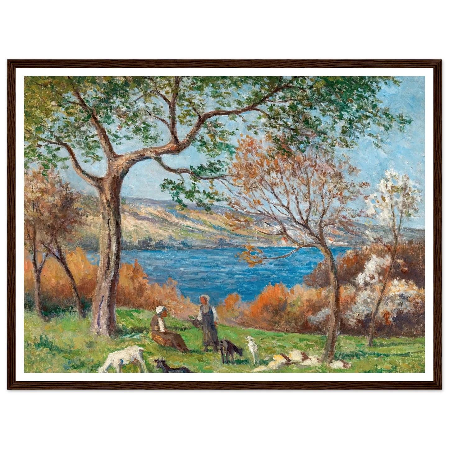 Rolleboise Art Print | Maximilien Luce - Framed Poster - 30x40 cm / 12x16″ - Black frame