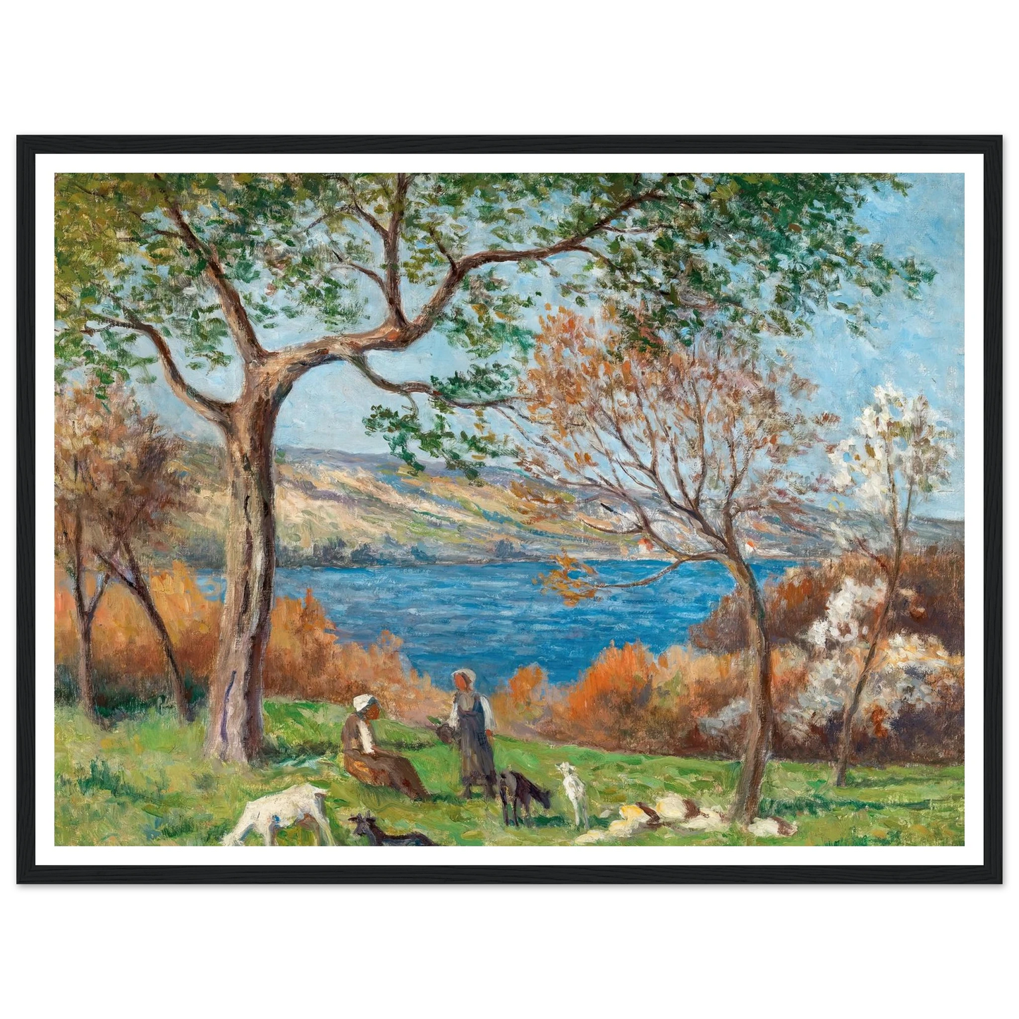 Rolleboise Art Print | Maximilien Luce - Framed Poster - 30x40 cm / 12x16″ - Black frame