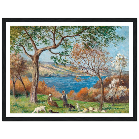 Rolleboise Art Print | Maximilien Luce - Framed Poster - 30x40 cm / 12x16″ - Black frame