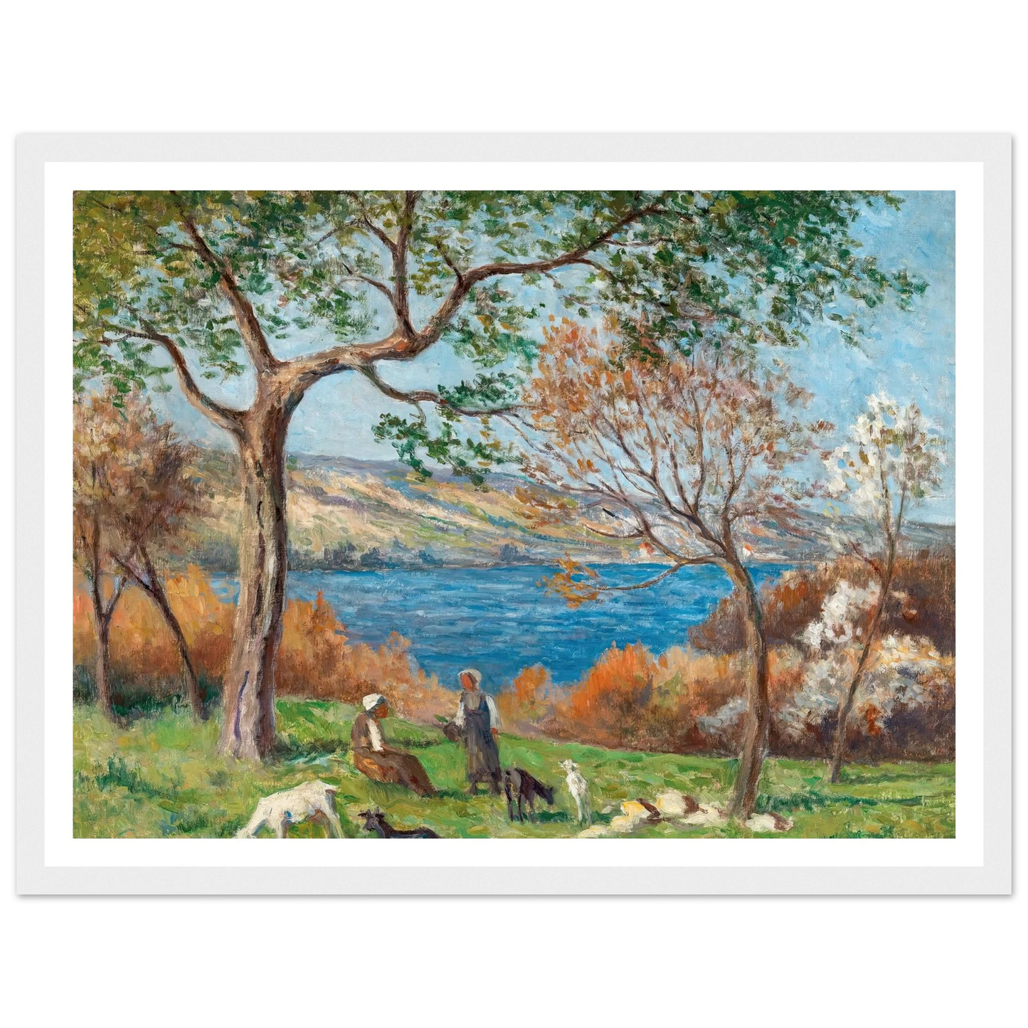 Rolleboise Art Print | Maximilien Luce - Framed Poster - 30x40 cm / 12x16″ - Black frame