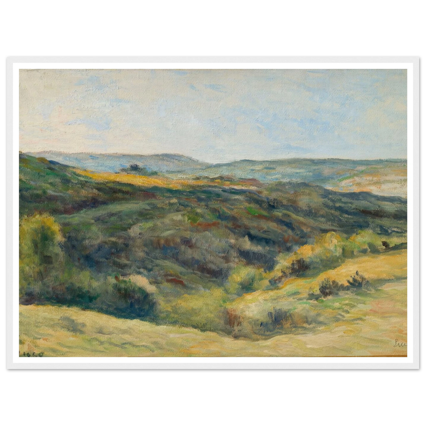 Rolleboise, les coteaux de la Rouge Voie (1925) Art Print | Maximilien Luce - Framed Poster - 30x40 cm / 12x16″ - Black frame