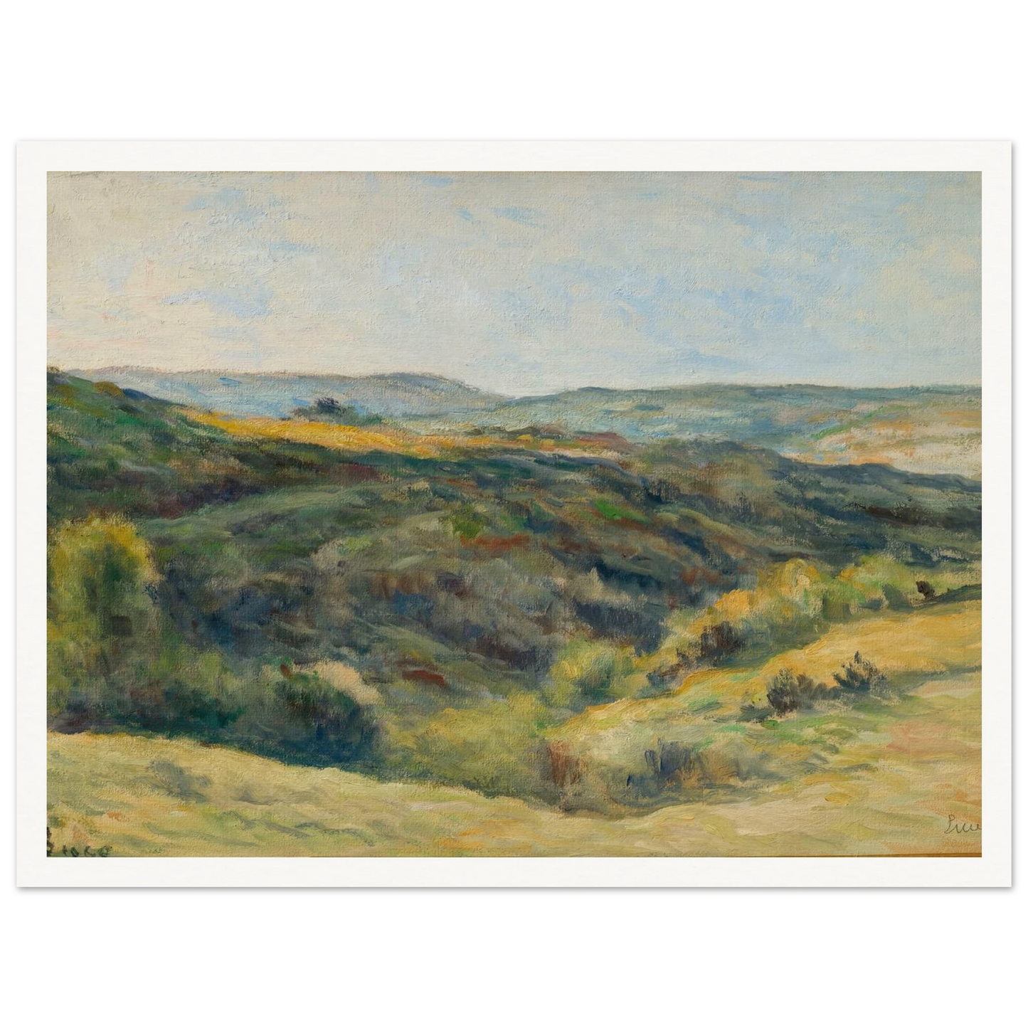 Rolleboise, les coteaux de la Rouge Voie (1925) Art Print | Maximilien Luce - Framed Poster - 30x40 cm / 12x16″ - Black frame