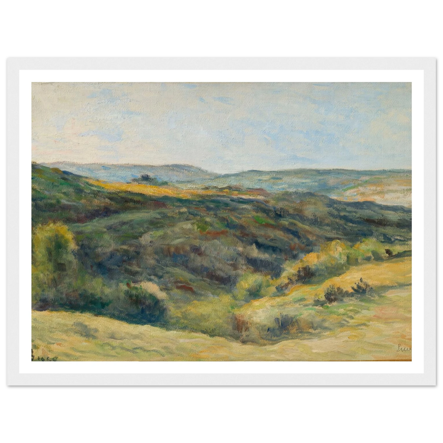 Rolleboise, les coteaux de la Rouge Voie (1925) Art Print | Maximilien Luce - Framed Poster - 30x40 cm / 12x16″ - Black frame