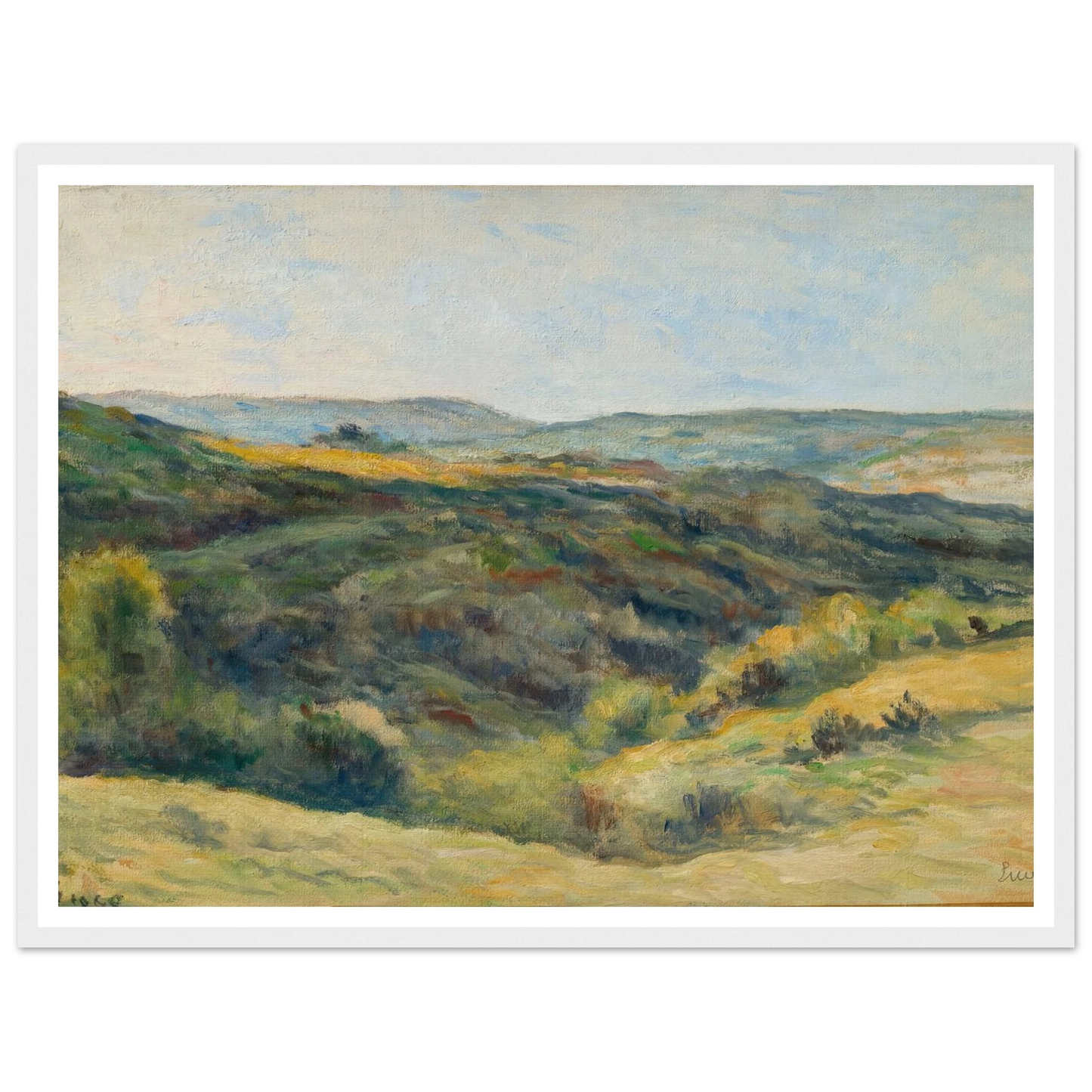 Rolleboise, les coteaux de la Rouge Voie (1925) Art Print | Maximilien Luce - Framed Poster - 30x40 cm / 12x16″ - Black frame