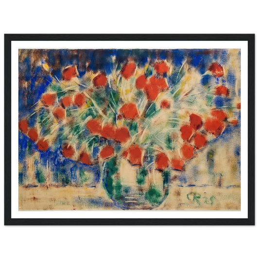 Roter Mohn (1925) Art Print | Christian Rohlfs - Framed Poster - 30x40 cm / 12x16″ - Black frame