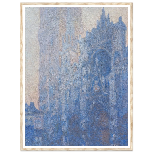 Rouen Cathedral Façade and Tour d’Albane (Morning Effect) (1894) Art Print | Claude Monet - Framed Poster - 30x40 cm / 12x16″ - Black frame