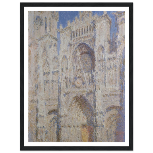 Rouen Cathedral; The Portal (Sunlight) (1894) Art Print | Claude Monet - Framed Poster - 30x40 cm / 12x16″ - Black frame
