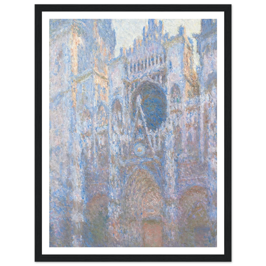 Rouen Cathedral, West Façade (1894) Art Print | Claude Monet - Framed Poster - 30x40 cm / 12x16″ - Black frame