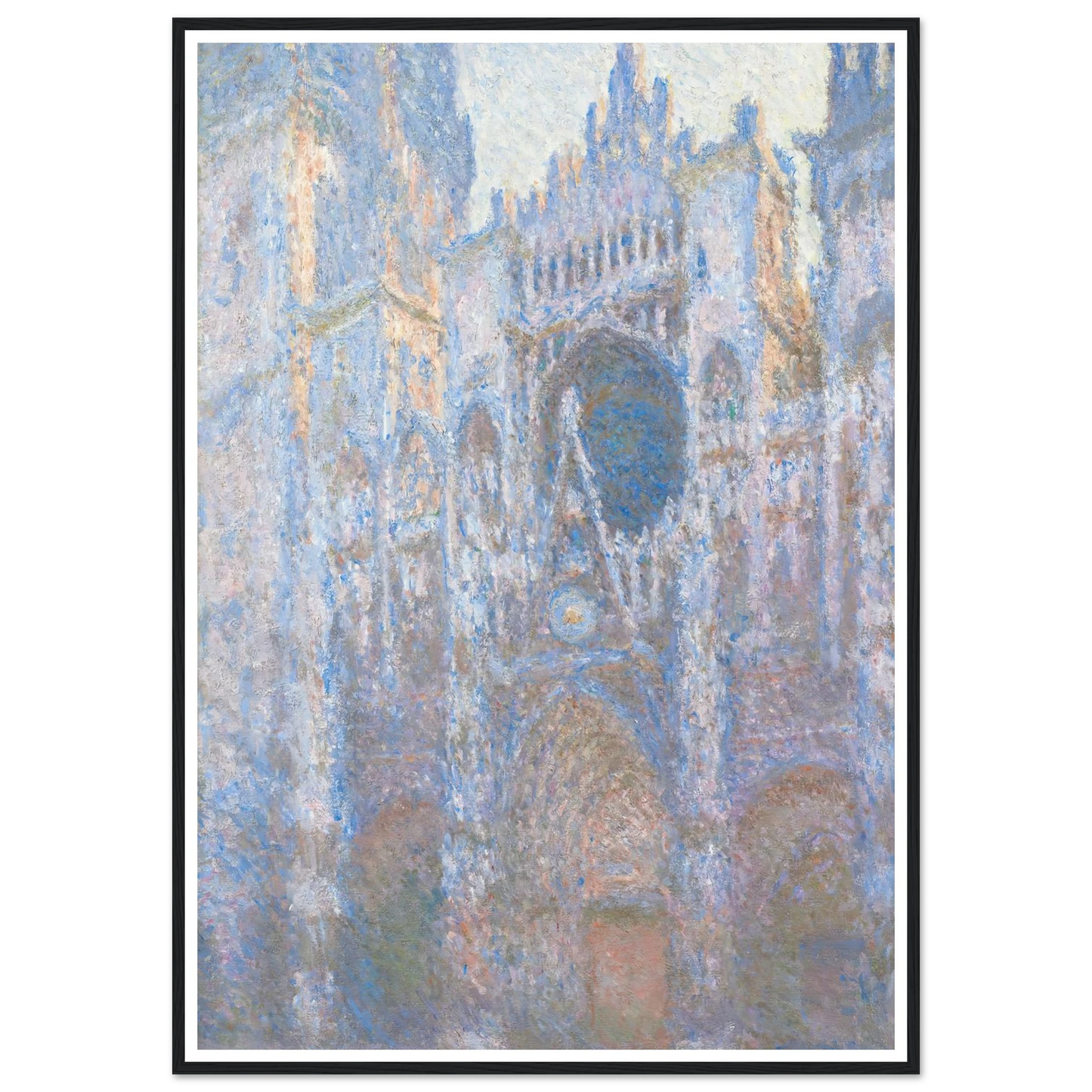 Rouen Cathedral, West Façade (1894) Art Print | Claude Monet - Framed Poster - 30x40 cm / 12x16″ - Black frame