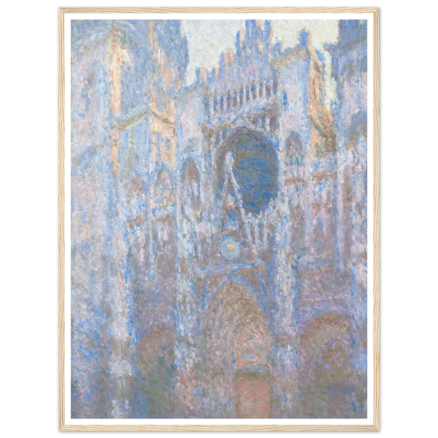 Rouen Cathedral, West Façade (1894) Art Print | Claude Monet - Framed Poster - 30x40 cm / 12x16″ - Black frame