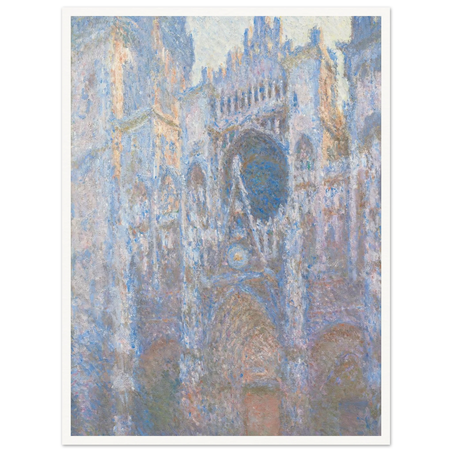 Rouen Cathedral, West Façade (1894) Art Print | Claude Monet - Framed Poster - 30x40 cm / 12x16″ - Black frame