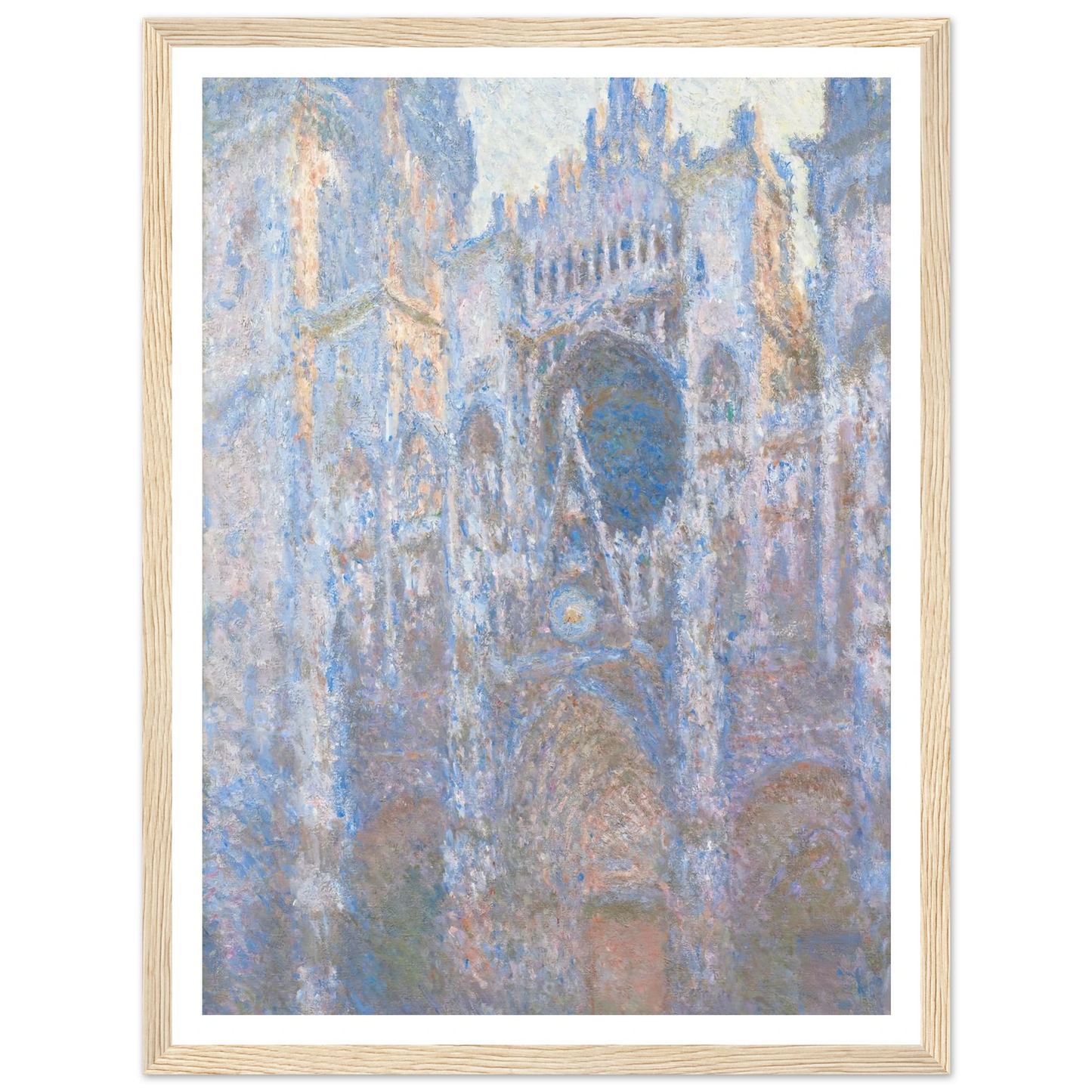 Rouen Cathedral, West Façade (1894) Art Print | Claude Monet - Framed Poster - 30x40 cm / 12x16″ - Black frame
