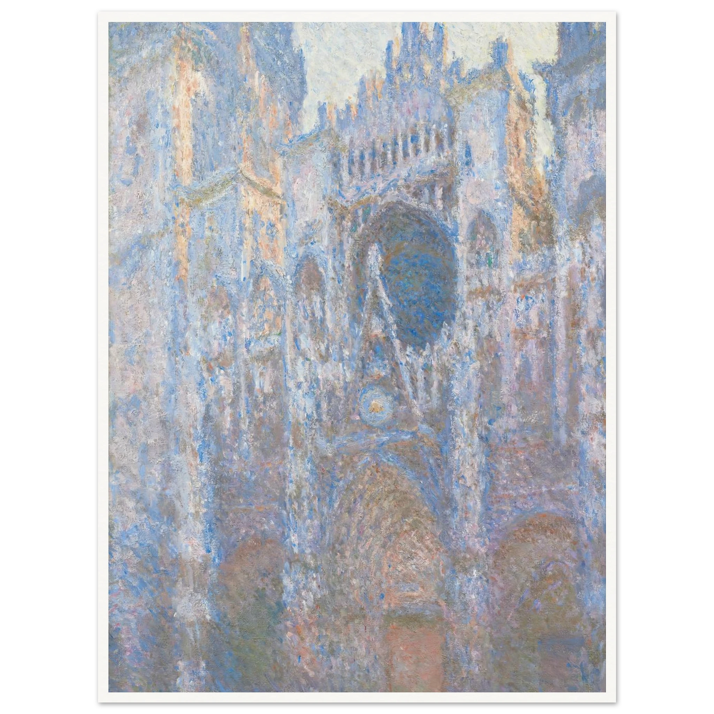 Rouen Cathedral, West Façade (1894) Art Print | Claude Monet - Framed Poster - 30x40 cm / 12x16″ - Black frame
