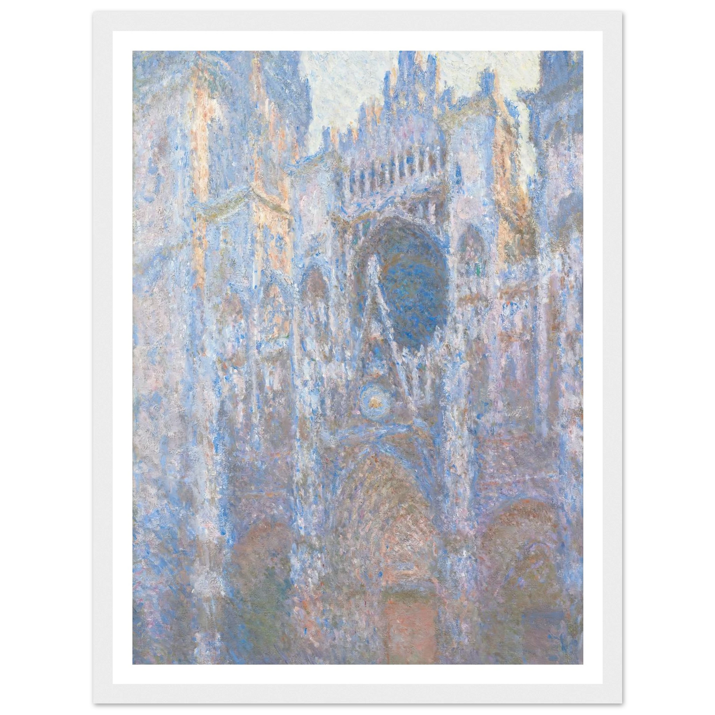 Rouen Cathedral, West Façade (1894) Art Print | Claude Monet - Framed Poster - 30x40 cm / 12x16″ - Black frame