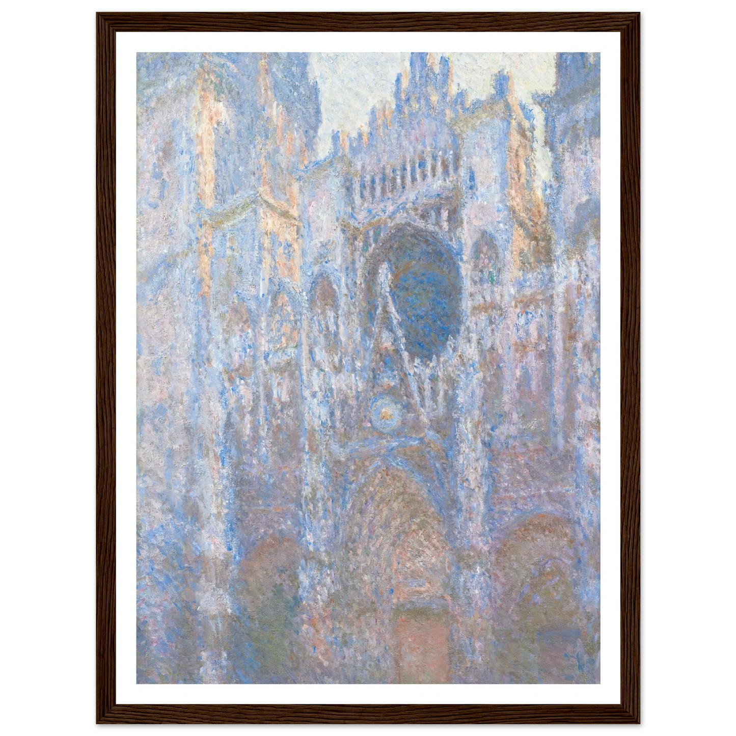 Rouen Cathedral, West Façade (1894) Art Print | Claude Monet - Framed Poster - 30x40 cm / 12x16″ - Black frame