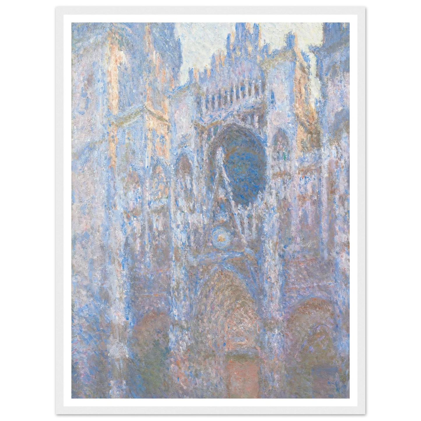 Rouen Cathedral, West Façade (1894) Art Print | Claude Monet - Framed Poster - 30x40 cm / 12x16″ - Black frame