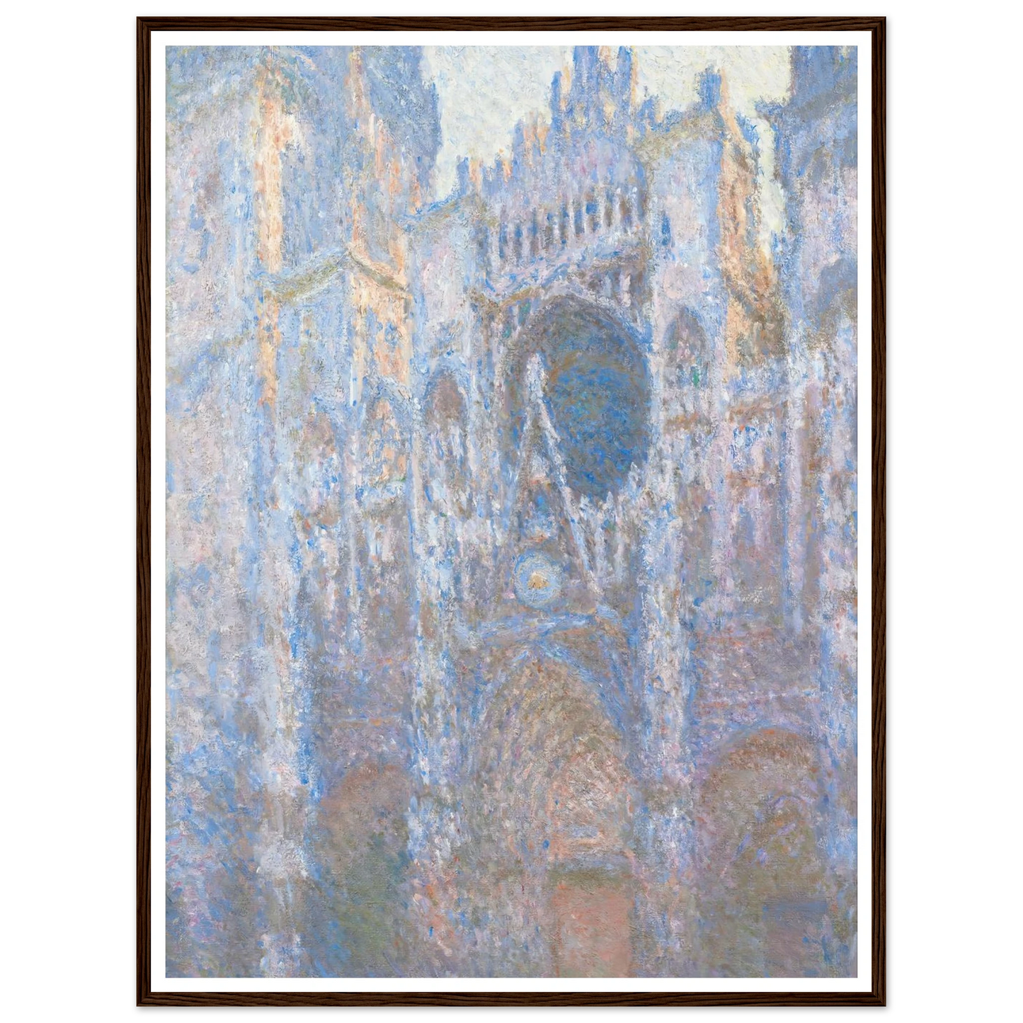 Rouen Cathedral, West Façade (1894) Art Print | Claude Monet - Framed Poster - 30x40 cm / 12x16″ - Black frame