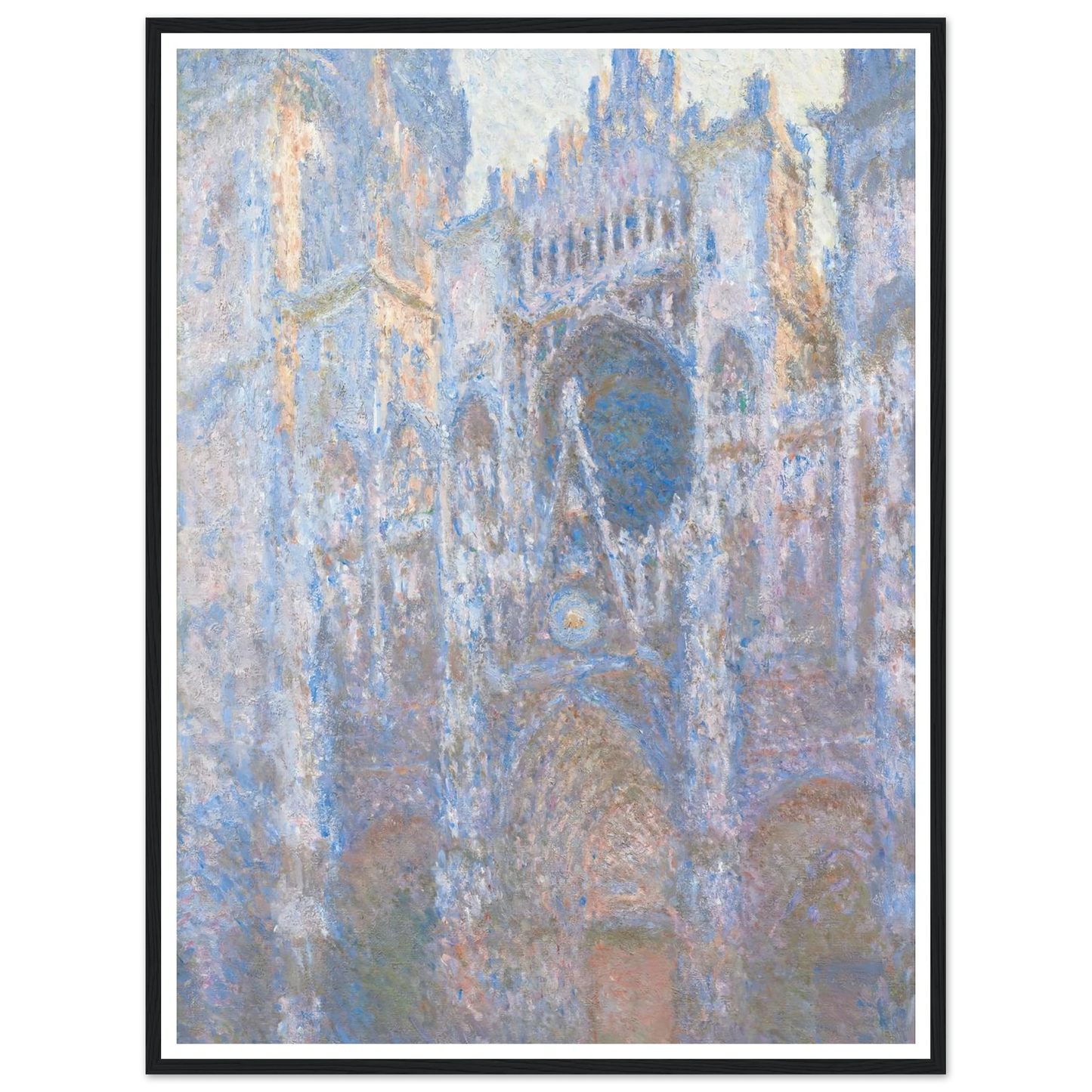 Rouen Cathedral, West Façade (1894) Art Print | Claude Monet - Framed Poster - 30x40 cm / 12x16″ - Black frame