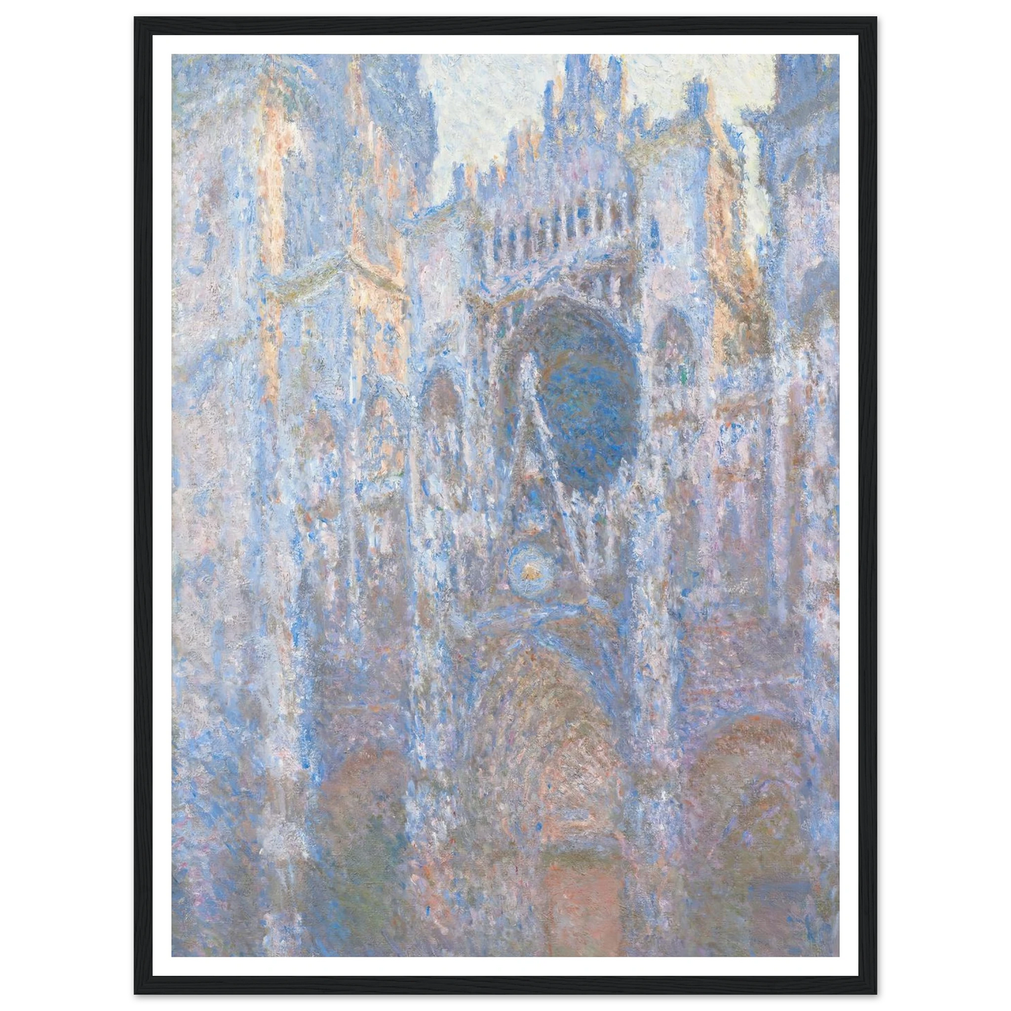 Rouen Cathedral, West Façade (1894) Art Print | Claude Monet - Framed Poster - 30x40 cm / 12x16″ - Black frame
