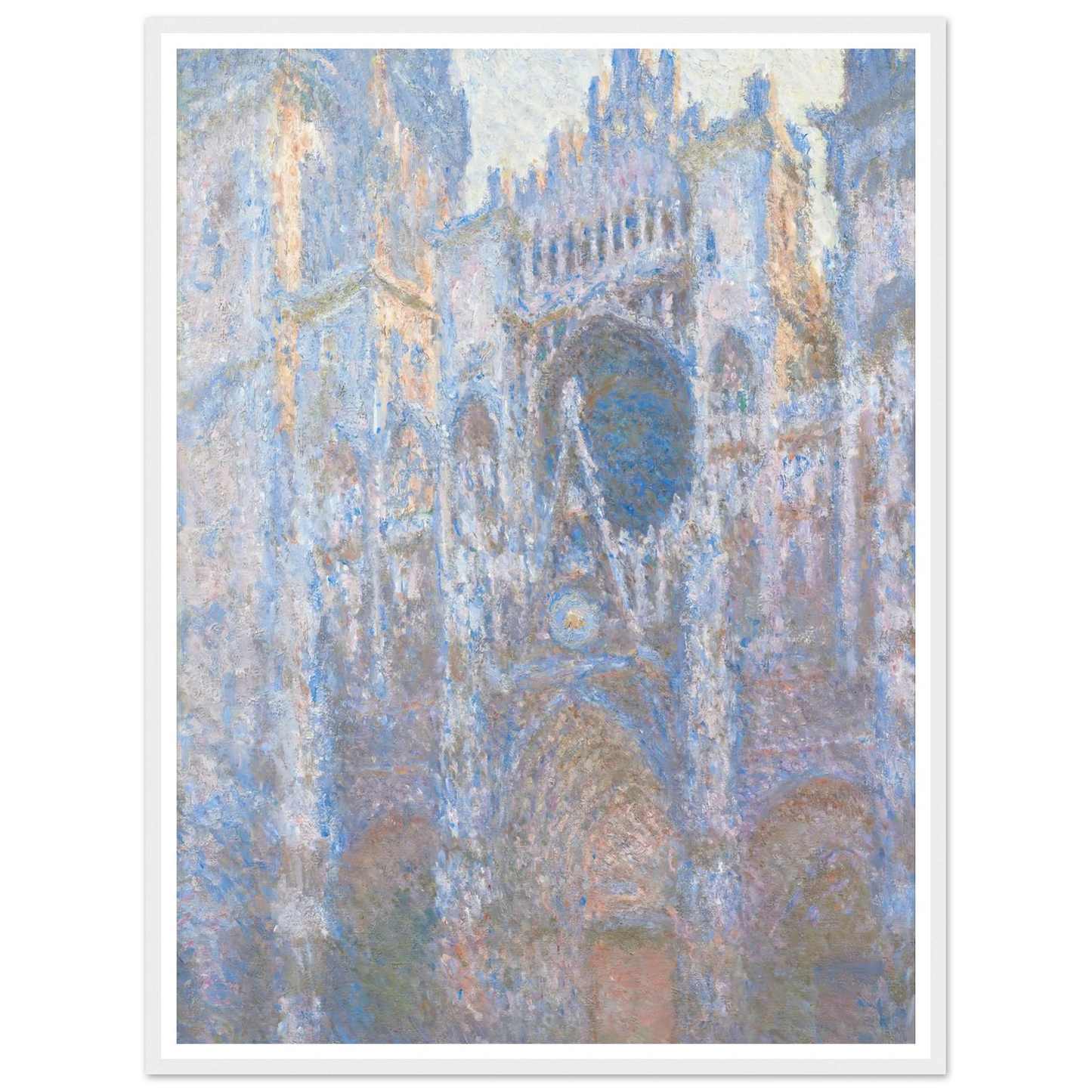 Rouen Cathedral, West Façade (1894) Art Print | Claude Monet - Framed Poster - 30x40 cm / 12x16″ - Black frame
