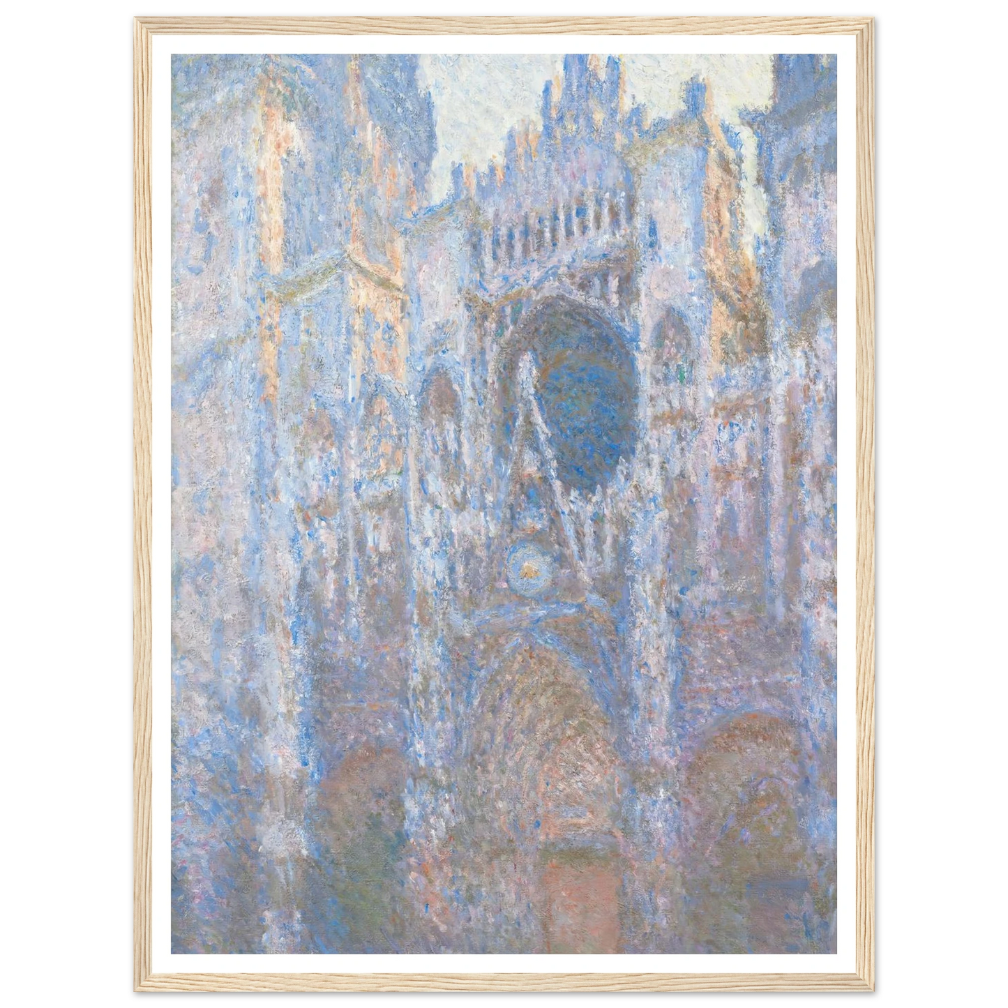 Rouen Cathedral, West Façade (1894) Art Print | Claude Monet - Framed Poster - 30x40 cm / 12x16″ - Black frame